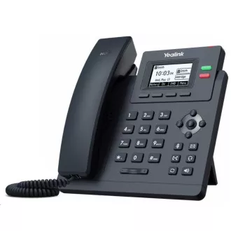 Yealink SIP-T31G IP telefón, 2, 3" 132x64 grafický, 2x RJ45 10/100/1000, PoE, 2x SIP, s adaptérom Yealink SIP-T31G IP telefón, 2, 3" 132x64 grafický, 2x RJ45 10/100/1000, PoE, 2x SIP, s adaptérom