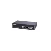 Vivotok PoE switch AW-GEL-065A-060, 4xGE PoE (802.3af/at, PoE budget 60W), 2xGbE RJ-45, extend-mode až 250m (PoE@10Mbps)