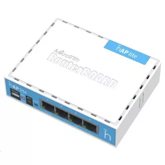 Mikrotik hAP Lite (classic), 650MHz CPU, 32MB RAM, 4x LAN, integr. 2.4GHz Wi-Fi, WPS, vr. L4 Mikrotik hAP Lite (classic), 650MHz CPU, 32MB RAM, 4x LAN, integr. 2.4GHz Wi-Fi, WPS, vr. L4