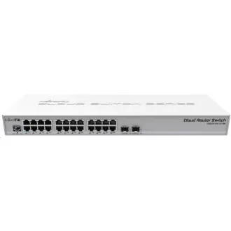 MikroTik Cloud Router Switch CRS326-24G-2S+RM, 800MHz CPU, 512MB RAM, 24xLAN, 2xSFP+ slot, vr. L5