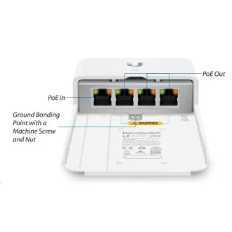 UBNT NanoSwitch [4x Gigabit, pasív PoE passthrough]