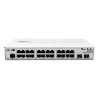 MikroTik Cloud Router Switch CRS326-24G-2S + IN, 800MHz CPU, 512MB RAM, 24xLAN, 2x SFP+, vr. L5 licencie