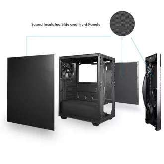 CHIEFTEC skriňa AS-01B-OP, mini-ITX, Black, bez zdroja