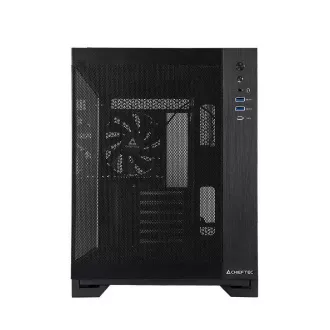CHIEFTEC skriňa VISIO AIR, ATX, 1x USB-C 3.2, 2x USB 3.0, 3x 140mm Fan, čierna