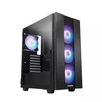 CHIEFTEC skriňa HUNTER 2, ATX, 1x USB-C, 1x USB 3.1, 4x 120mm ARGB Fan, ARGB Hub, čierna CHIEFTEC skriňa HUNTER 2, ATX, 1x USB-C, 1x USB 3.1, 4x 120mm ARGB Fan, ARGB Hub, čierna
