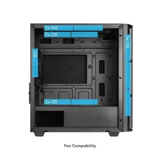 CHIEFTEC skriňa PRE MINI, mATX, 1xUSB-C, 1xUSB 3.0, 1x USB 2.0, 1x 120mm Fan, čierna