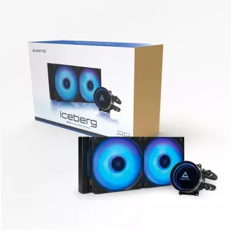 CHIEFTEC vodné chladenie CPU Iceberg 240, 2x120mm ARGB, ARGB vodný blok, LGA1851, AM5, čierna