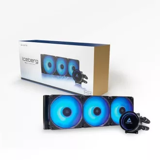 CHIEFTEC vodné chladenie CPU Iceberg 360, 2x360mm ARGB, ARGB vodný blok, LGA1851, AM5, čierna