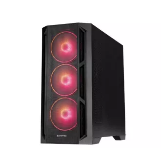 CHIEFTEC skriňa APEX LUMO, E-ATX, 1x USB-C 3.2, 2x USB 3.0, 4x 140mm ARGB Fan, ARGB Hub, čierna