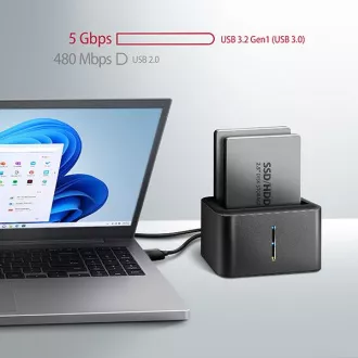 AXAGON ADSA-D25, USB 3.2 Gen 1 - 2x SATA 6G 2.5" SSD/HDD CLONE MINI dokovacia stanica AXAGON ADSA-D25, USB 3.2 Gen 1 - 2x SATA 6G 2.5" SSD/HDD CLONE MINI dokovacia stanica