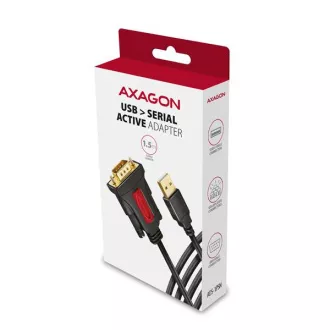 AXAGON ADS-1PSN, USB-A 2.0 - sériový RS-232 DB9-M Prolific adaptér / kábel 1.5m