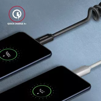 AXAGON BUCM-CM20TB, TWISTER kábel USB-C <-> USB-C, 1.1m, USB 2.0, PD 60W 3A, ALU, tpe, čierny