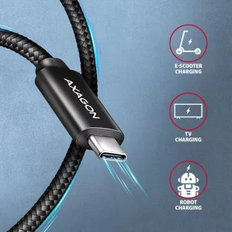 AXAGON BUCM4X-CM10AB NewGEN+ kábel USB-C <-> USB-C, 1m, USB4 Gen 3×2, PD 240W 5A, 8K HD, ALU, oplet, čierny
