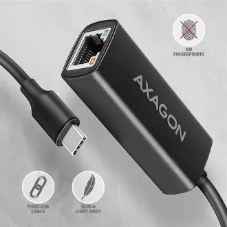 AXAGON ADE-ARC, USB-C 3.2 Gen 1 - Gigabit Ethernet sieťová karta, Realtek 8153, auto inštal