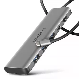 AXAGON HMC-5H, USB 5Gbps húb, 3x USB-A, HDMI 4k/30Hz, PD 100W, kábel USB-C 100cm AXAGON HMC-5H, USB 5Gbps húb, 3x USB-A, HDMI 4k/30Hz, PD 100W, kábel USB-C 100cm