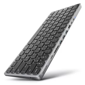 AXAGON HMC-KB-CS, USB 5Gbps húb s klávesnicou CZ/SK, HDMI 4K/60Hz, 3x USB-A, SD/mSD, audio, PD 100W, kábel USB-C 60cm AXAGON HMC-KB-CS, USB 5Gbps húb s klávesnicou CZ/SK, HDMI 4K/60Hz, 3x USB-A, SD/mSD, audio, PD 100W, kábel USB-C 60cm