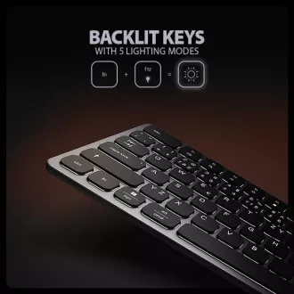 AXAGON HMC-KB-CS, USB 5Gbps húb s klávesnicou CZ/SK, HDMI 4K/60Hz, 3x USB-A, SD/mSD, audio, PD 100W, kábel USB-C 60cm AXAGON HMC-KB-CS, USB 5Gbps húb s klávesnicou CZ/SK, HDMI 4K/60Hz, 3x USB-A, SD/mSD, audio, PD 100W, kábel USB-C 60cm
