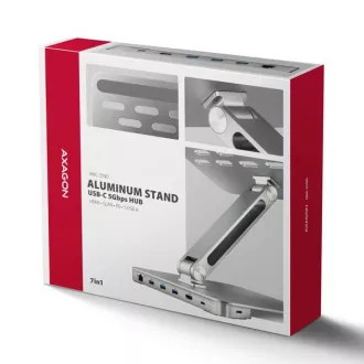 AXAGON HMC-STND, stojan pre 10"-17" notebooky, USB 5Gbps húb, 3x USB-A, HDMI 4k/60Hz, RJ-45, PD 100W, kábel USB-C 60cm AXAGON HMC-STND, stojan pre 10"-17" notebooky, USB 5Gbps húb, 3x USB-A, HDMI 4k/60Hz, RJ-45, PD 100W, kábel USB-C 60cm