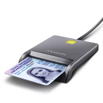 AXAGON CRE-SM3T, USB-A FlatReader čítačka kontaktných kariet Smart card (eObčanka), kábel 1.3m AXAGON CRE-SM3T, USB-A FlatReader čítačka kontaktných kariet Smart card (eObčanka), kábel 1.3m