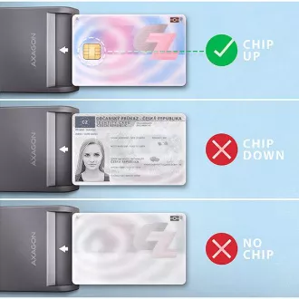 AXAGON CRE-SM3T, USB-A FlatReader čítačka kontaktných kariet Smart card (eObčanka), kábel 1.3m AXAGON CRE-SM3T, USB-A FlatReader čítačka kontaktných kariet Smart card (eObčanka), kábel 1.3m