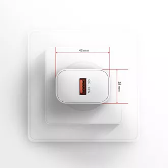 AXAGON ACU-QC18W, nabíjačka do siete 18W, 1x port USB-A, QC3.0/AFC/Apple, biela
