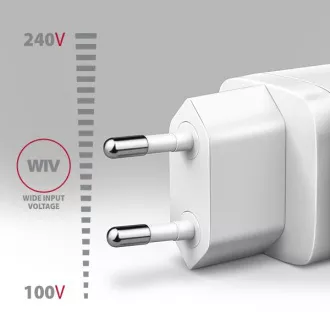 AXAGON ACU-PD30W, Sil nabíjačka do siete 30W, 1x port USB-C, PD3.0/PPS/QC4+/SFC/AFC/Apple, biela