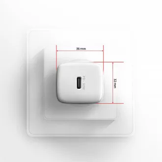 AXAGON ACU-PD30W, Sil nabíjačka do siete 30W, 1x port USB-C, PD3.0/PPS/QC4+/SFC/AFC/Apple, biela