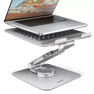 AXAGON STND-LR hliníkový stojan na notebook 10"-17.3" nastaviteľná výška a uhol, otočný, šedý