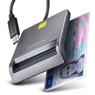AXAGON CRE-SM3TC, USB-C FlatReader čítačka kontaktných kariet Smart card (eObčanka), kábel 1.2m AXAGON CRE-SM3TC, USB-C FlatReader čítačka kontaktných kariet Smart card (eObčanka), kábel 1.2m