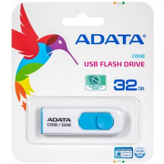 ADATA Flash Disk 32GB C008, USB 2.0 Classic, biela