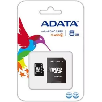 ADATA MicroSDHC karta 8GB Class 4 + SD adaptér