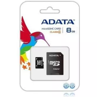 ADATA MicroSDHC karta 8GB Class 4 + SD adaptér