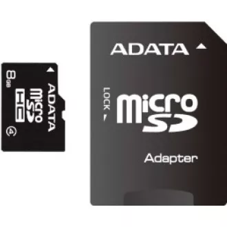 ADATA MicroSDHC karta 8GB Class 4 + SD adaptér