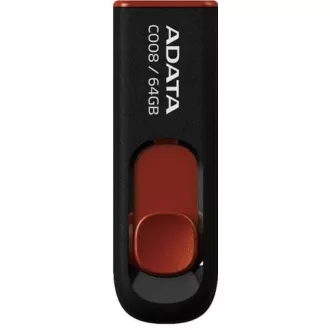 ADATA Flash Disk 64GB C008, USB 2.0 Classic, čierna