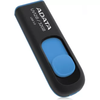 ADATA Flash 32GB UV128, USB 3.1 Dash Drive (R:40/W:25 MB/s) čierna/modrá