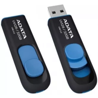 ADATA Flash 32GB UV128, USB 3.1 Dash Drive (R:40/W:25 MB/s) čierna/modrá
