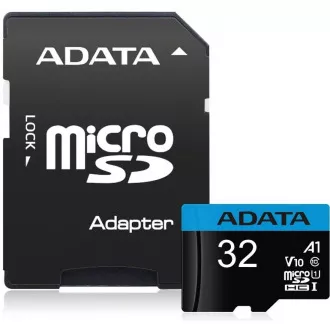 ADATA MicroSDHC karta 32GB UHS-I Class 10 + SD adaptér, Premier ADATA MicroSDHC karta 32GB UHS-I Class 10 + SD adaptér, Premier