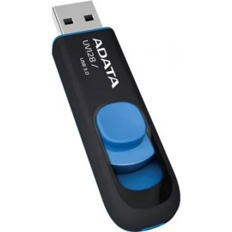 ADATA Flash 64GB UV128, USB 3.1 Dash Drive (R:90/W:40 MB/s) čierna/modrá ADATA Flash 64GB UV128, USB 3.1 Dash Drive (R:90/W:40 MB/s) čierna/modrá