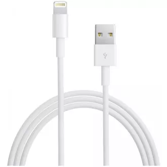 APPLE USB kábel s lightning konetorom - biely (bulk balenie) 2m APPLE USB kábel s lightning konetorom - biely (bulk balenie) 2m