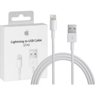 APPLE USB kábel s lightning konetorom - biely (bulk balenie) 2m APPLE USB kábel s lightning konetorom - biely (bulk balenie) 2m