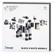 PIXIO Black & White Animals magnetická stavebnica