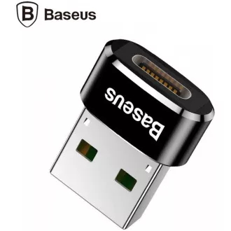 Baseus adaptér USB samec na USB-C samica 3A, OTG, čierna