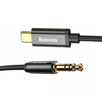 Baseus Yiven Series audio kábel USB-C/3, 5mm Jack 1, 2m, čierna