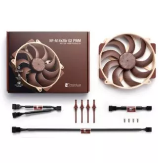 NOCTUA Ventilátor NF-A14x25r-G2-PWM, 140mm, hnedá