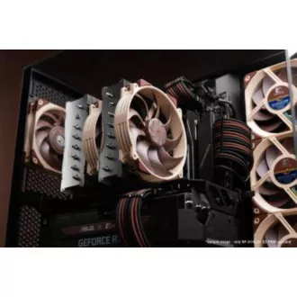 NOCTUA Ventilátor NF-A14x25r-G2-PWM-Sx2-PP, 2x 140mm, hnedá
