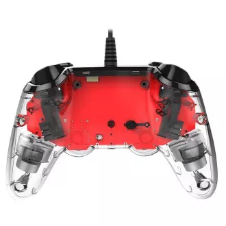 Nacon Wired Compact Controller - ovládač pre PlayStation 4 - priehľadný červený Nacon Wired Compact Controller - ovládač pre PlayStation 4 - priehľadný červený