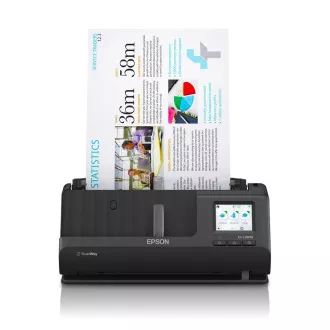EPSON skener ES-C380W, A4, 600x600dpi, USB, Wi-Fi (direct), Display, Záruka 3 rokov po registrácii