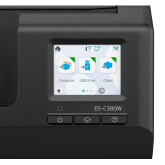 EPSON skener ES-C380W, A4, 600x600dpi, USB, Wi-Fi (direct), Display, Záruka 3 rokov po registrácii