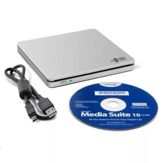 HITACHI LG - externá mechanika DVD-W/CD-RW/DVD±R/±RW/RAM/M-DISC GP70NS50, Blade Ultra Slim, Silver, box+SW HITACHI LG - externá mechanika DVD-W/CD-RW/DVD±R/±RW/RAM/M-DISC GP70NS50, Blade Ultra Slim, Silver, box+SW