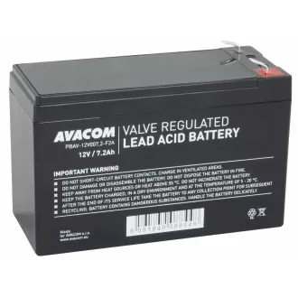 AVACOM batéria 12V 7, 2Ah F2 (PBAV-12V007, 2-F2A)